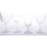 GROUP OF 4 19TH & 18TH CENTURY WINE GLASS DRINKING GLASSES