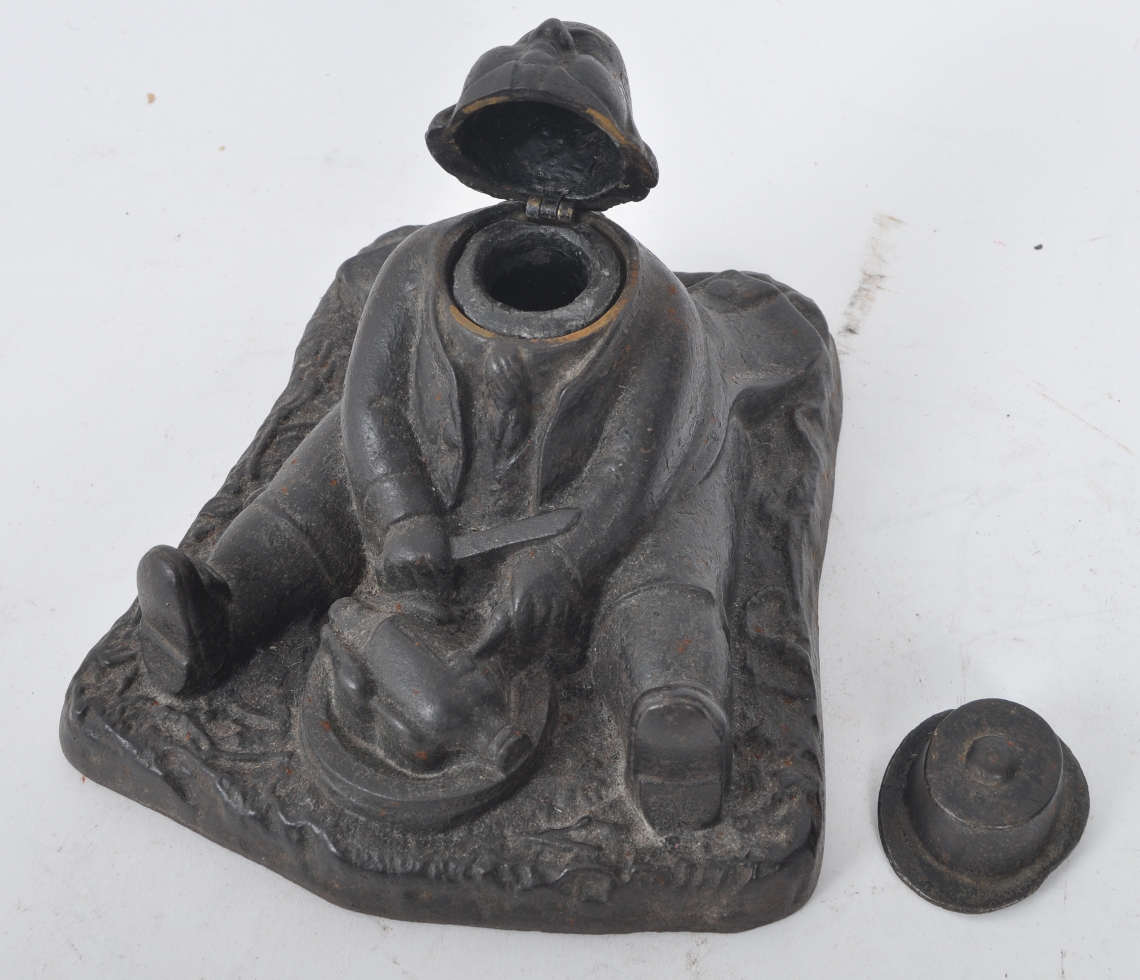 EARLY 20TH CENTURY CAST IRON INKWELL AS DANIEL LAMBERT - Image 3 of 6