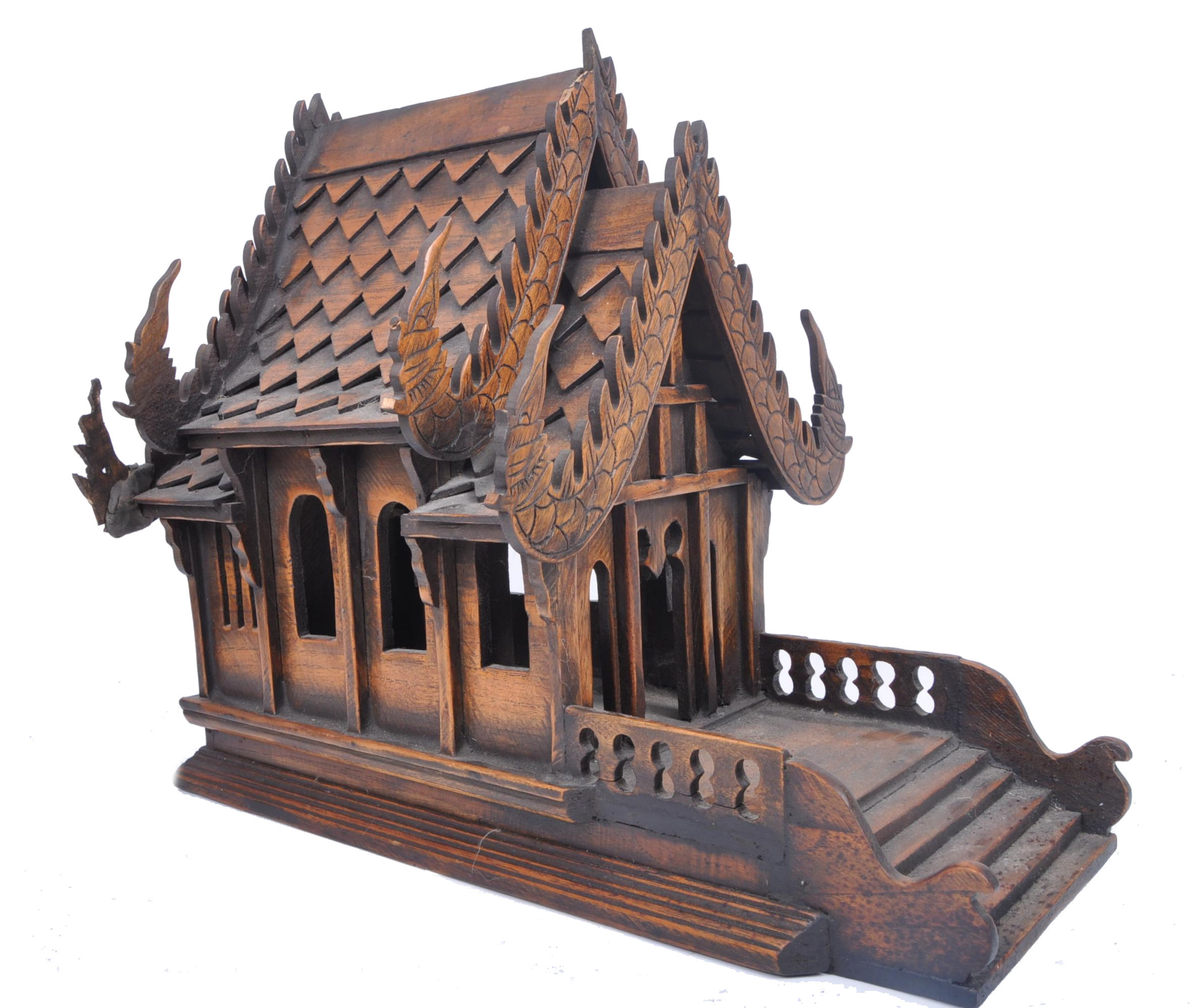 TEAK CHINESE - ASIATIC TEAK HAND MADE SPIRIT HOUSE MODEL