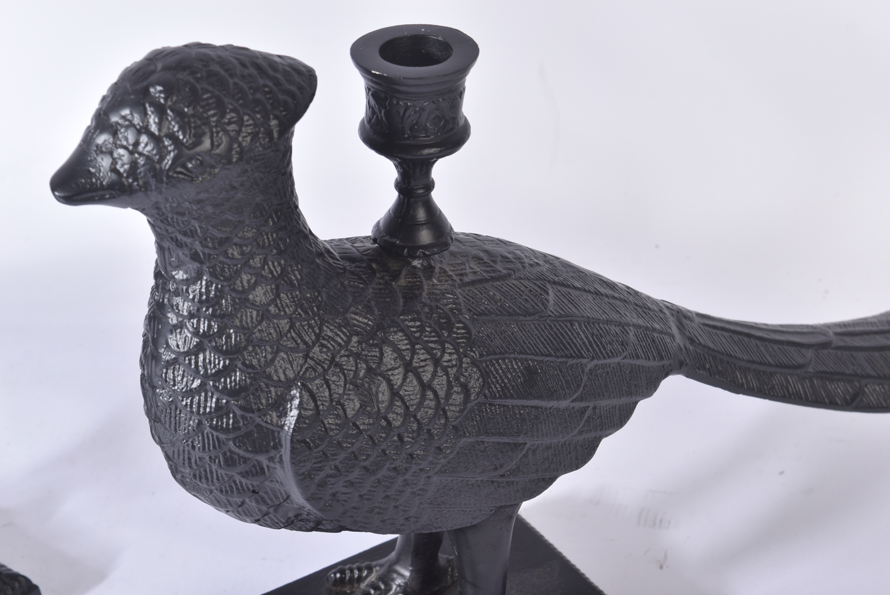 PAIR OF 20TH CENTURY METAL BIRD CANDLESTICK HOLDERS - Image 3 of 5