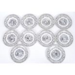 SET OF TEN 19TH CENTURY FRENCH NOVELTY CRYSTAL PALACE PLATES