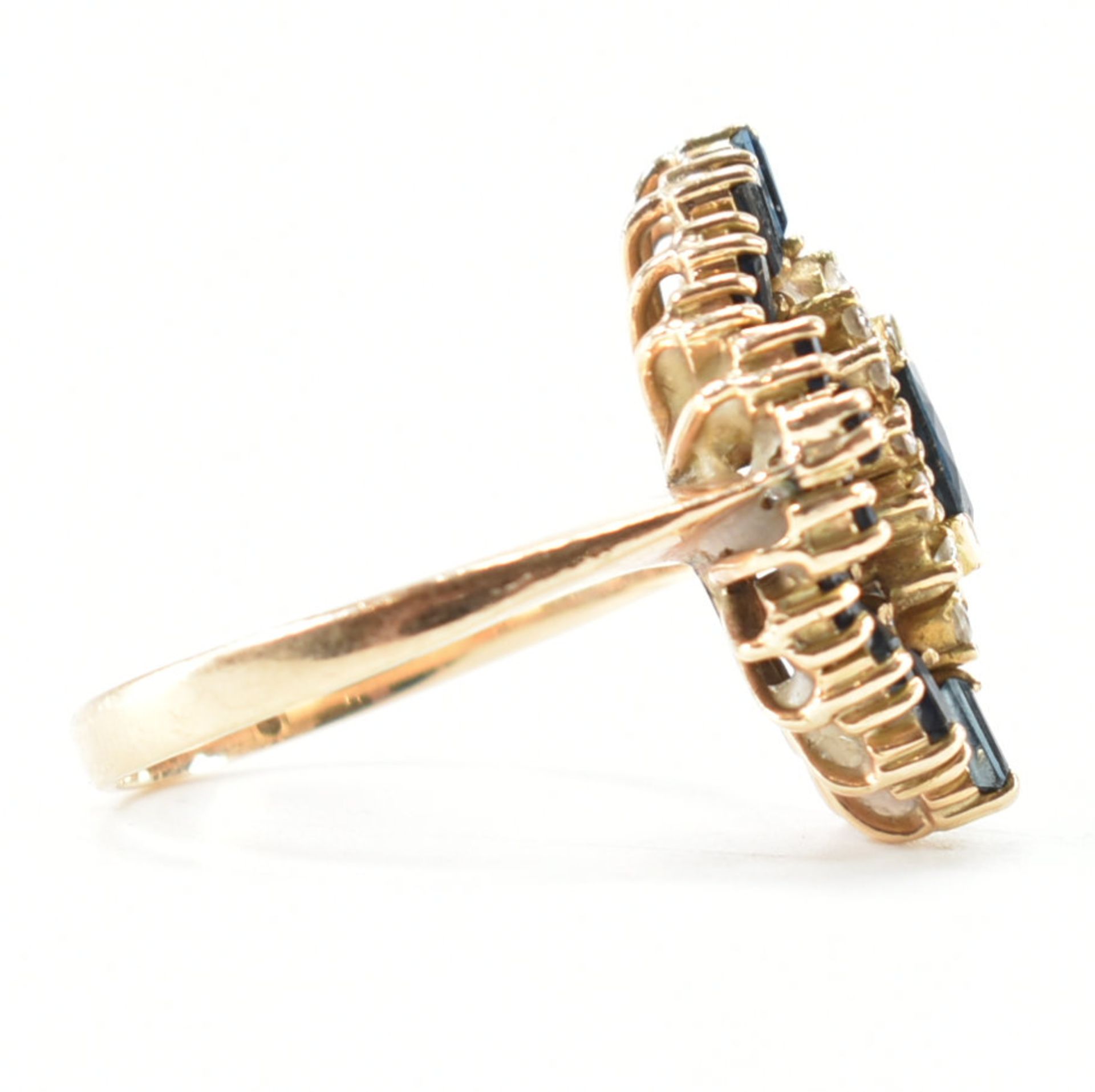 GOLD SPINEL & DIAMOND CLUSTER DRESS RING - Image 5 of 7