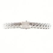 925 SILVER & DIAMOND CLUSTER CHAIN BRACELET