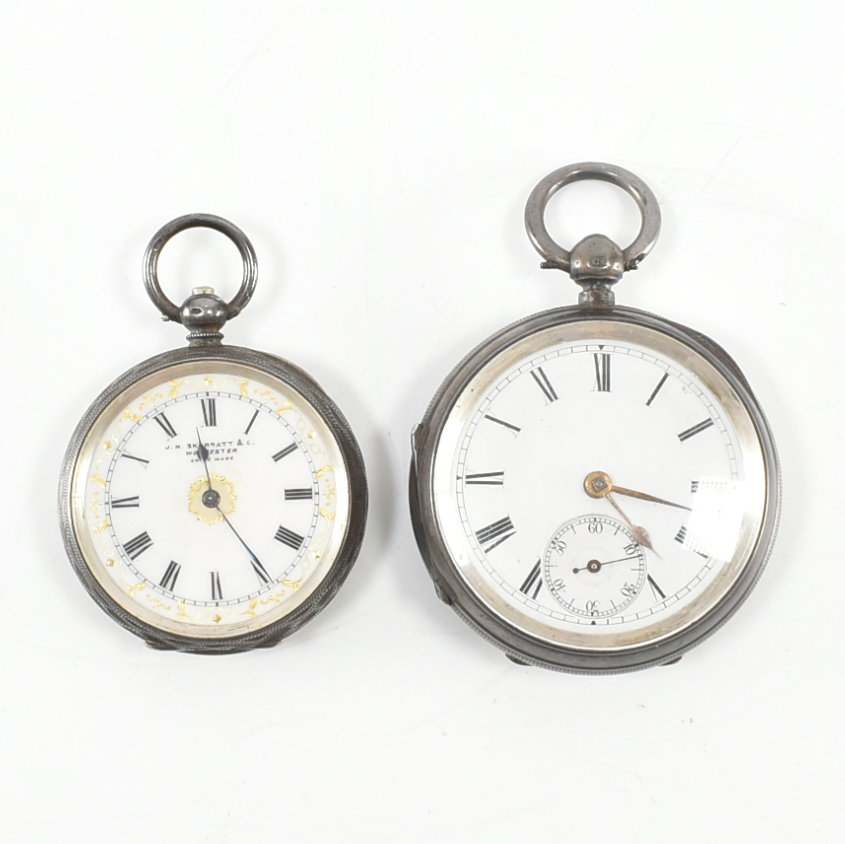 TWO ANTIQUE SILVER POCKET WATCHES - Image 7 of 9