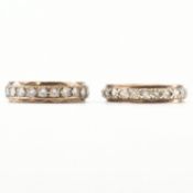 TWO 9CT GOLD ETERNITY RINGS