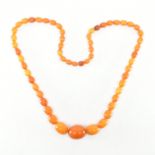 VINTAGE COMPOSITE AMBER BEAD NECKLACE