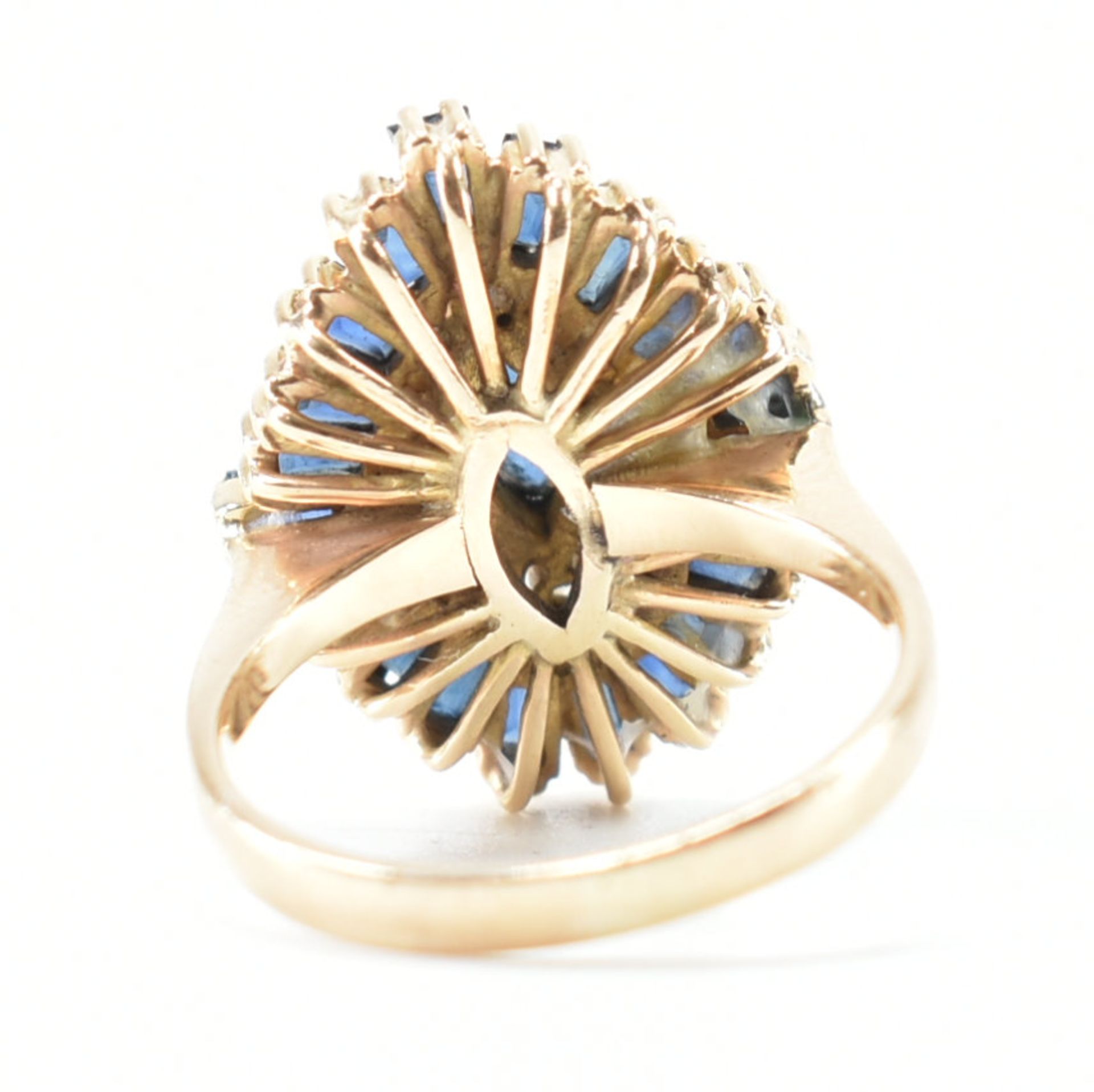 GOLD SPINEL & DIAMOND CLUSTER DRESS RING - Image 4 of 7