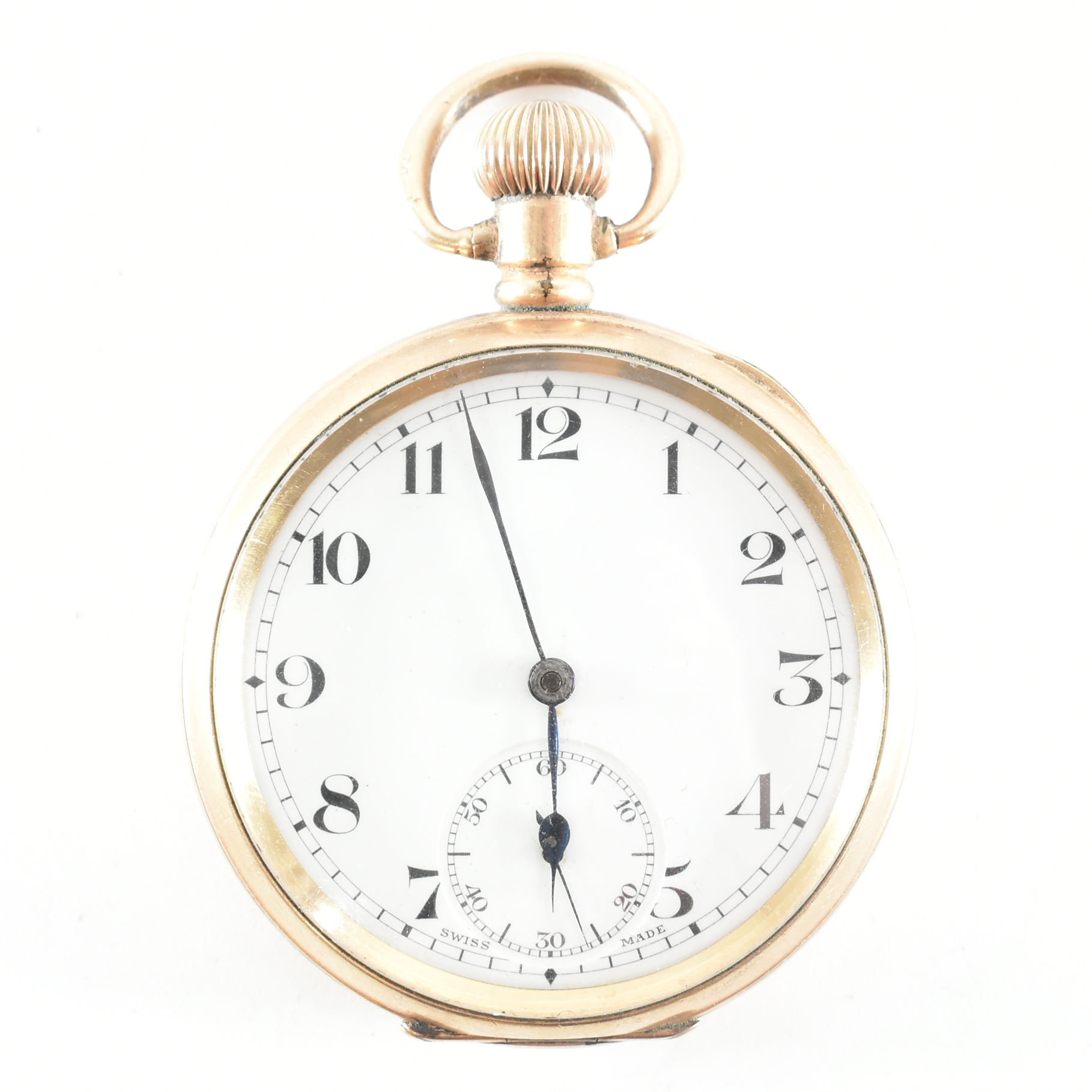 VINTAGE GOLD PLATED MOON POCKET WATCH