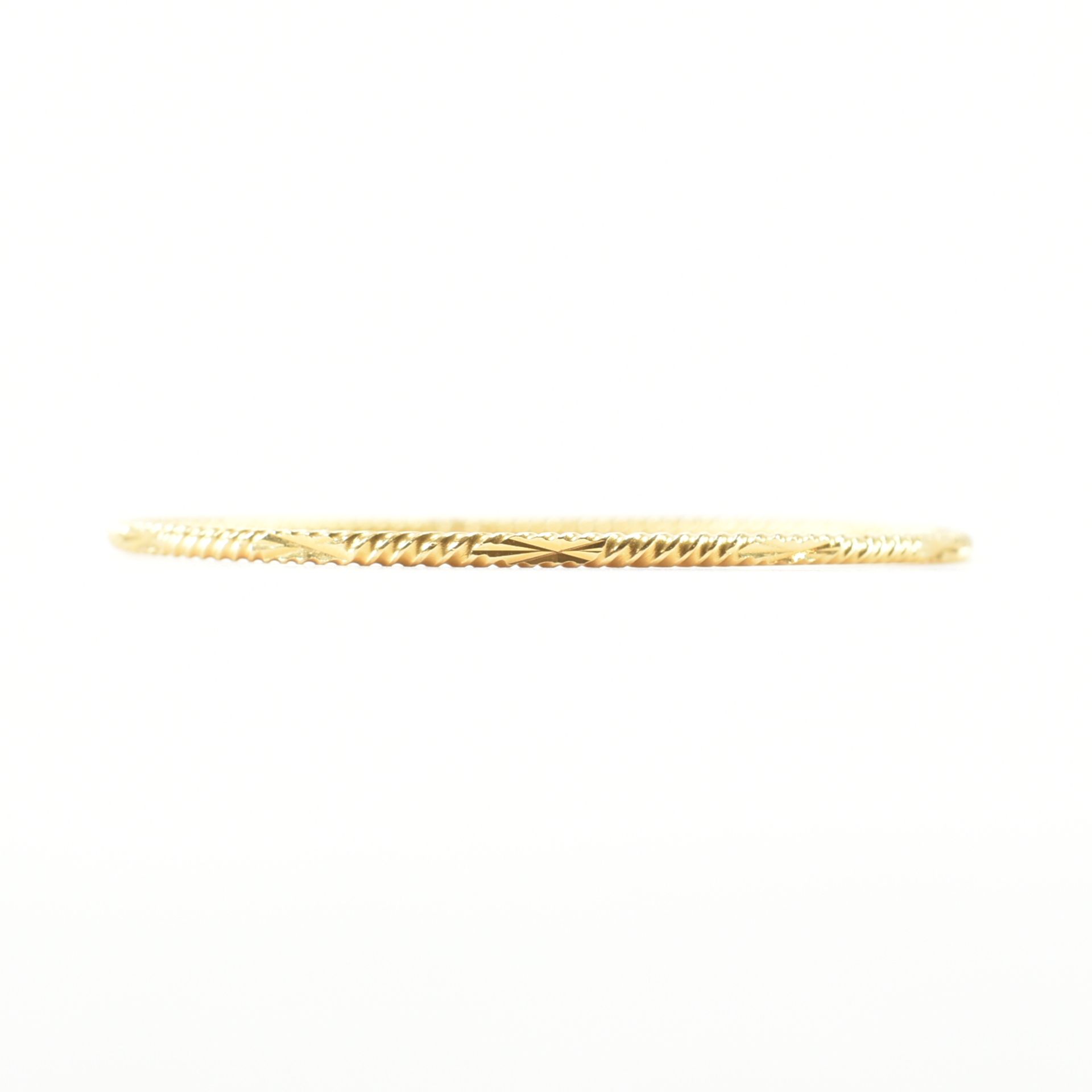 HIGH CARAT GOLD ROPE TWIST BANGLE - Image 2 of 5