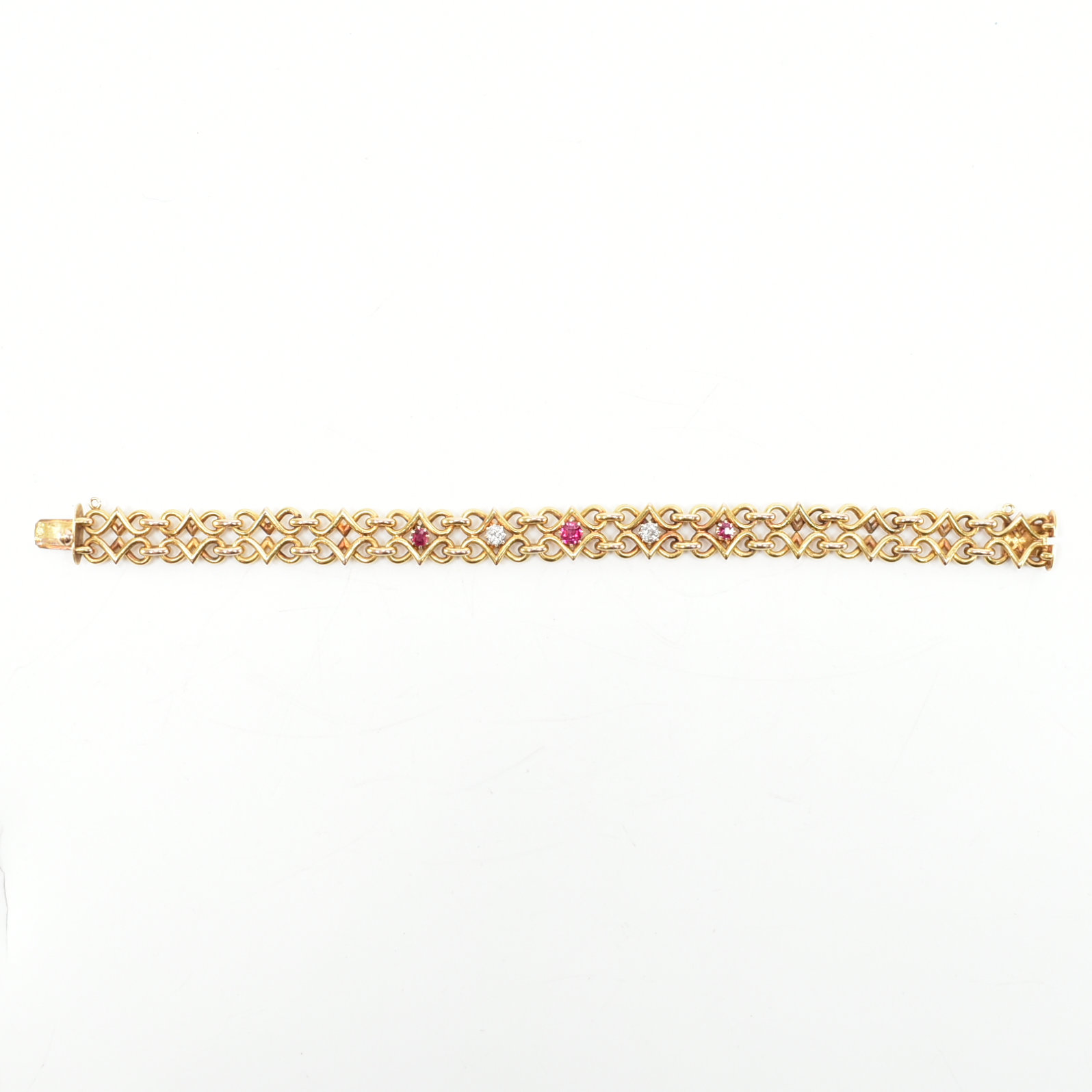 EARLY 20TH CENTURY AUSTRO HUNGARIAN RUBY & DIAMOND BRACELET - Image 3 of 5