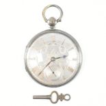 LONDON HALLMARKED SILVER KEY WIND POCKET WATCH - 1927