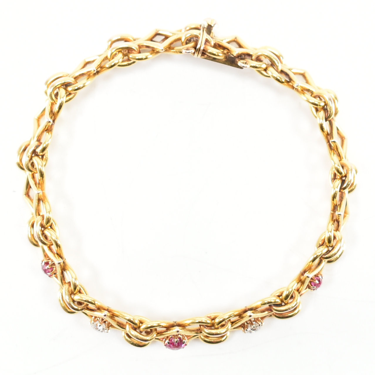 EARLY 20TH CENTURY AUSTRO HUNGARIAN RUBY & DIAMOND BRACELET - Image 2 of 5