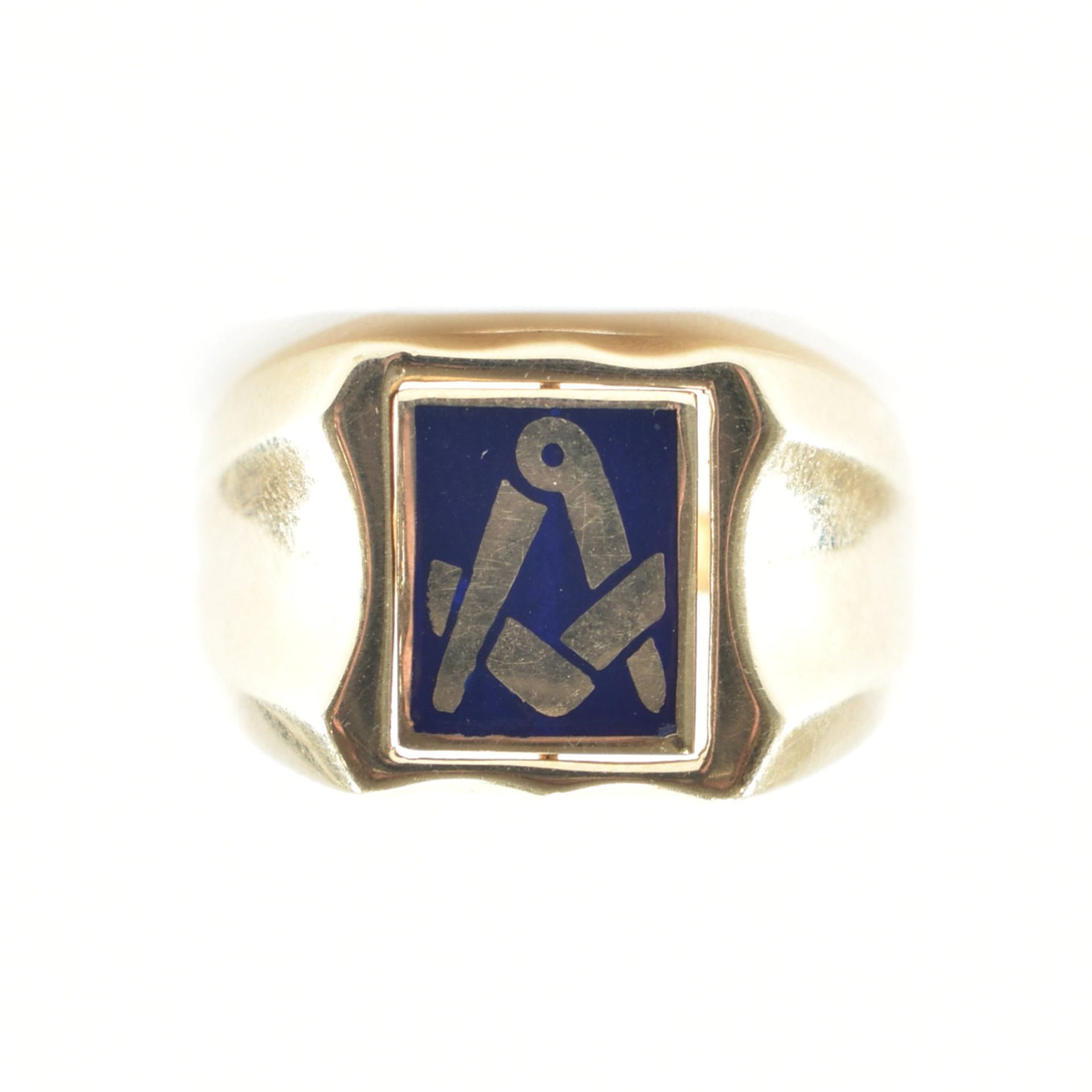 HALLMARKED 9CT GOLD MASONIC SWIVEL SIGNET RING