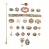 COLLECTION OF ASSORTED MILLEFIORI MICRO MOSAIC JEWELLERY