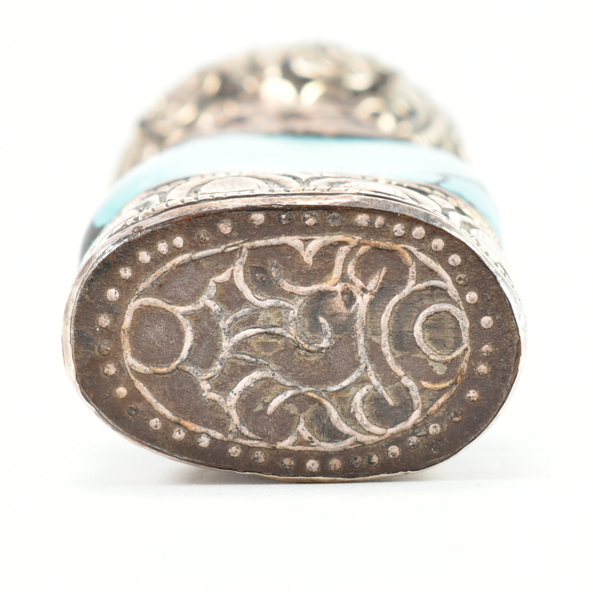 TIBETAN SILVER & TURQUOISE PERSONAL SEAL - Image 6 of 7