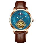 RUCKSTUHL AUTOMATIC DIAL R100 TOURBILLON DESIGN EXHIBITION BACK WRISTWATCH