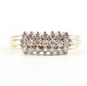 9CT GOLD & DIAMOND CLUSTER RING