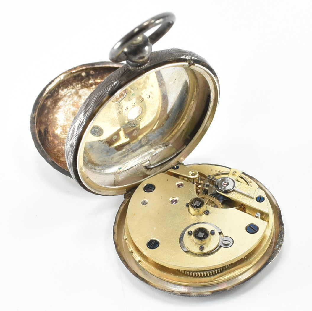 TWO ANTIQUE SILVER POCKET WATCHES - Image 2 of 9