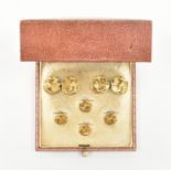 18CT GOLD ART NOUVEAU CUFFLINK DRESS SET