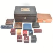 COLLECTION OF VINTAGE JEWELLERY CASES & BOXES