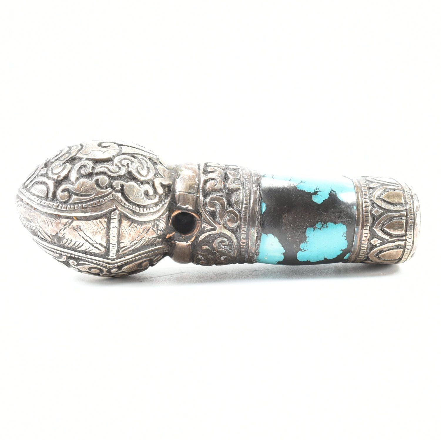 TIBETAN SILVER & TURQUOISE PERSONAL SEAL - Image 5 of 7