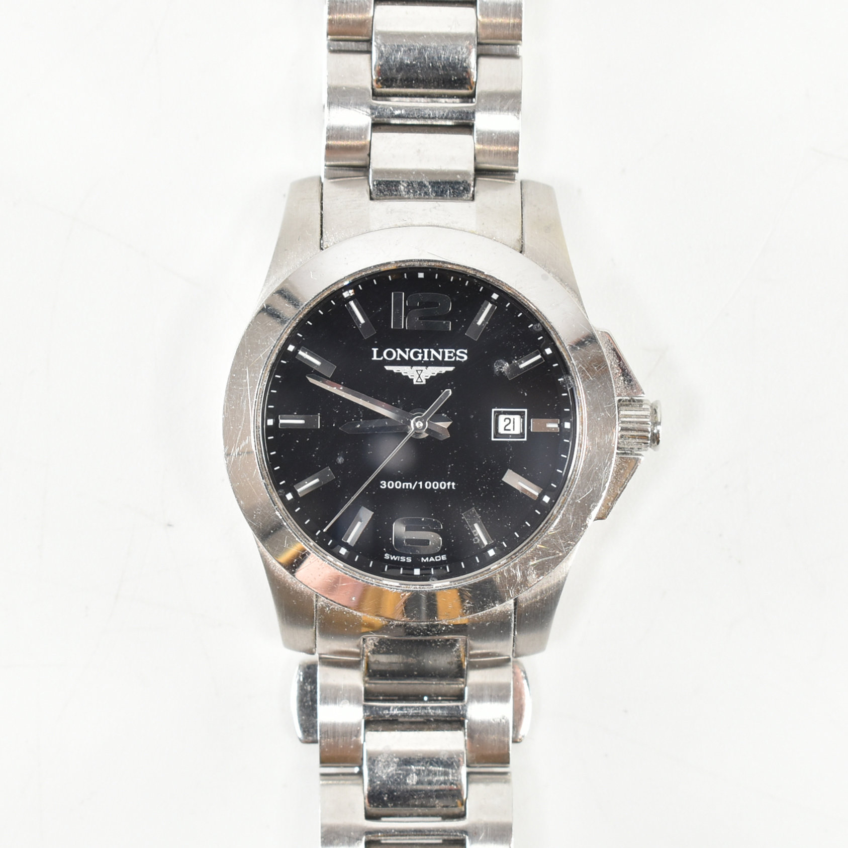 LONGINES CONQUEST STAINLESS STEEL WRISTWATCH