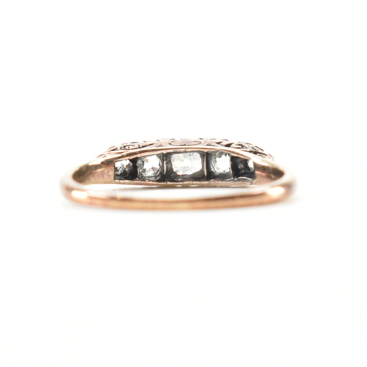 18CT GOLD FIVE STONE DIAMOND RING - Image 4 of 9