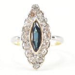 18CT GOLD SAPPHIRE & DIAMOND RING