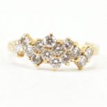 HALLMARKED 18CT GOLD & DIAMOND CLUSTER RING