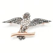 19TH CENTURY DIAMOND BIRD BROOCH PIN