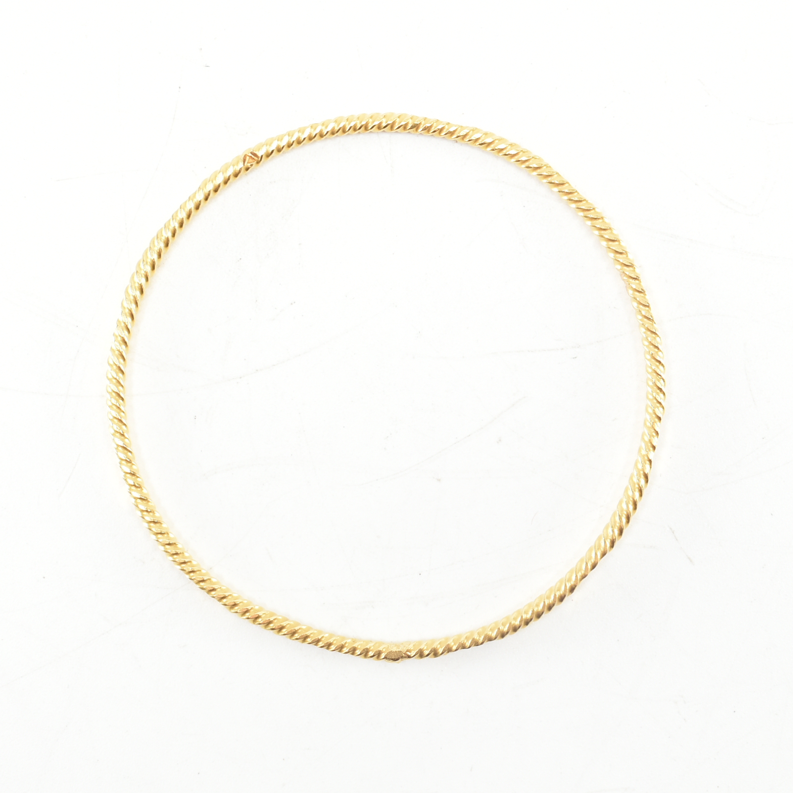 HIGH CARAT GOLD ROPE TWIST BANGLE