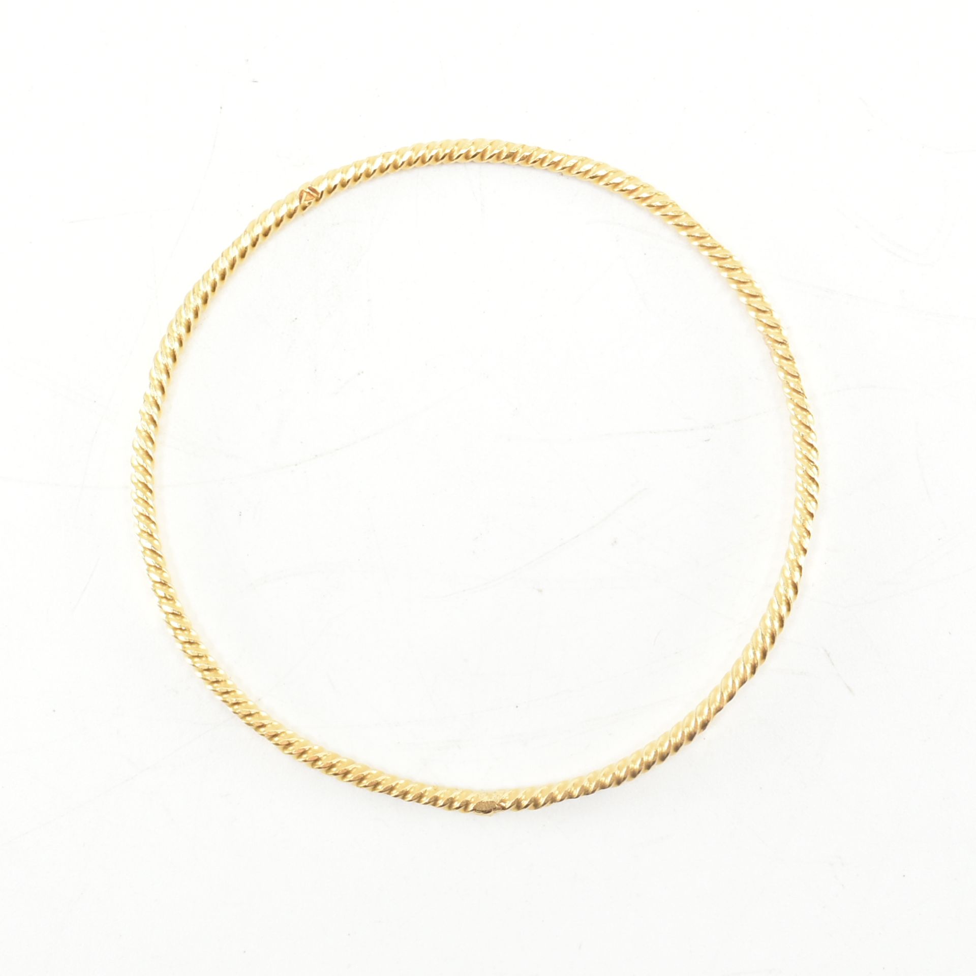 HIGH CARAT GOLD ROPE TWIST BANGLE