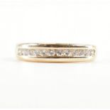 HALLMARKED 9CT GOLD & DIAMOND HALF ETERNITY RING