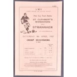 RAILWAYANA - FOOTBALL HANDBILL LONDON MIDLAND & SCOTTISH RAILWAYS