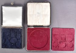 TWO CONTEMPORARY FIRST WORLD WAR MEDAL TRIO CASES