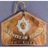 COLDSTREAM GUARDS BED / DUTY PLATE