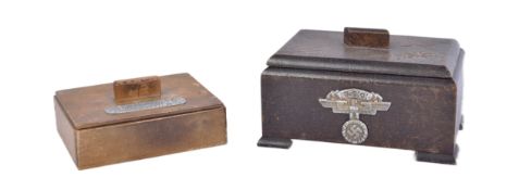 TWO WWII SECOND WORLD WAR STYLE GERMAN CIGARETTE BOXES
