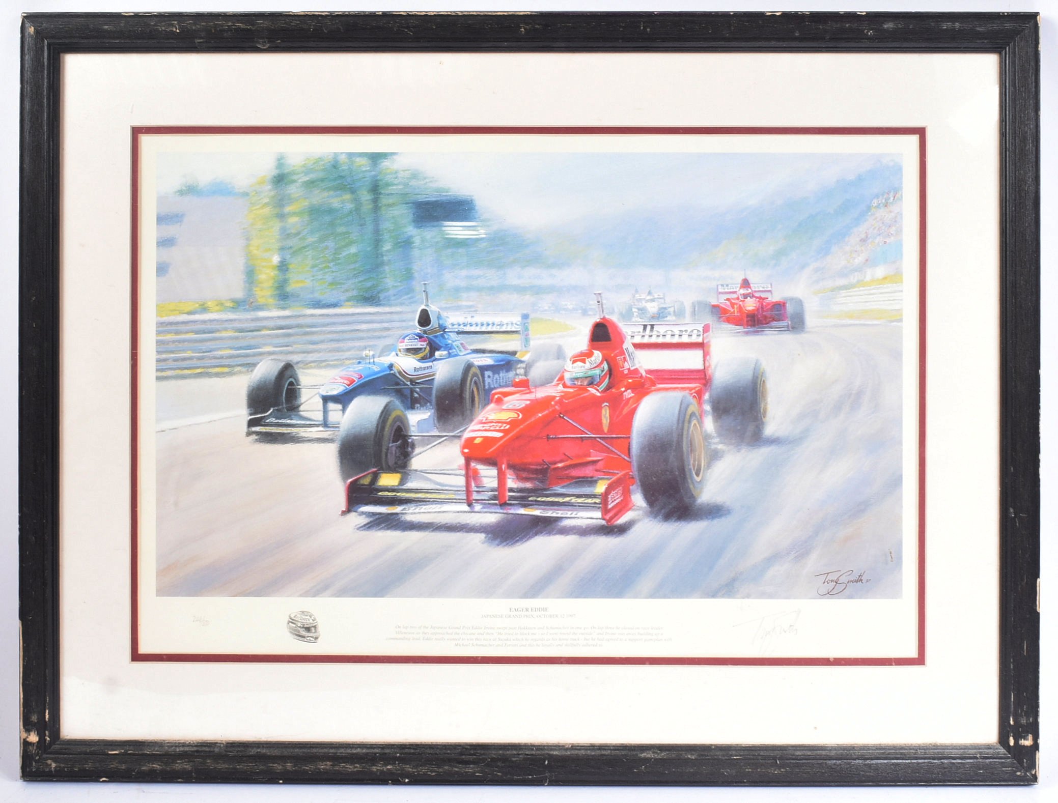 FORMULA 1 RACING - TONY SMITH - EAGER EDDIE - SIGNED PRINT