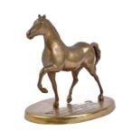 WWII SECOND WORLD WAR GERMAN BRASS HORSE STATUE - 125ND REGIMENT RIDER