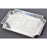 RAILWAY INTEREST - GENERAL STRIKE 1926 SILVER PIN TRAY