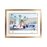 FORMULA 1 RACING - TONY SMITH - DICING AT CASINO - SIGNED PRINT