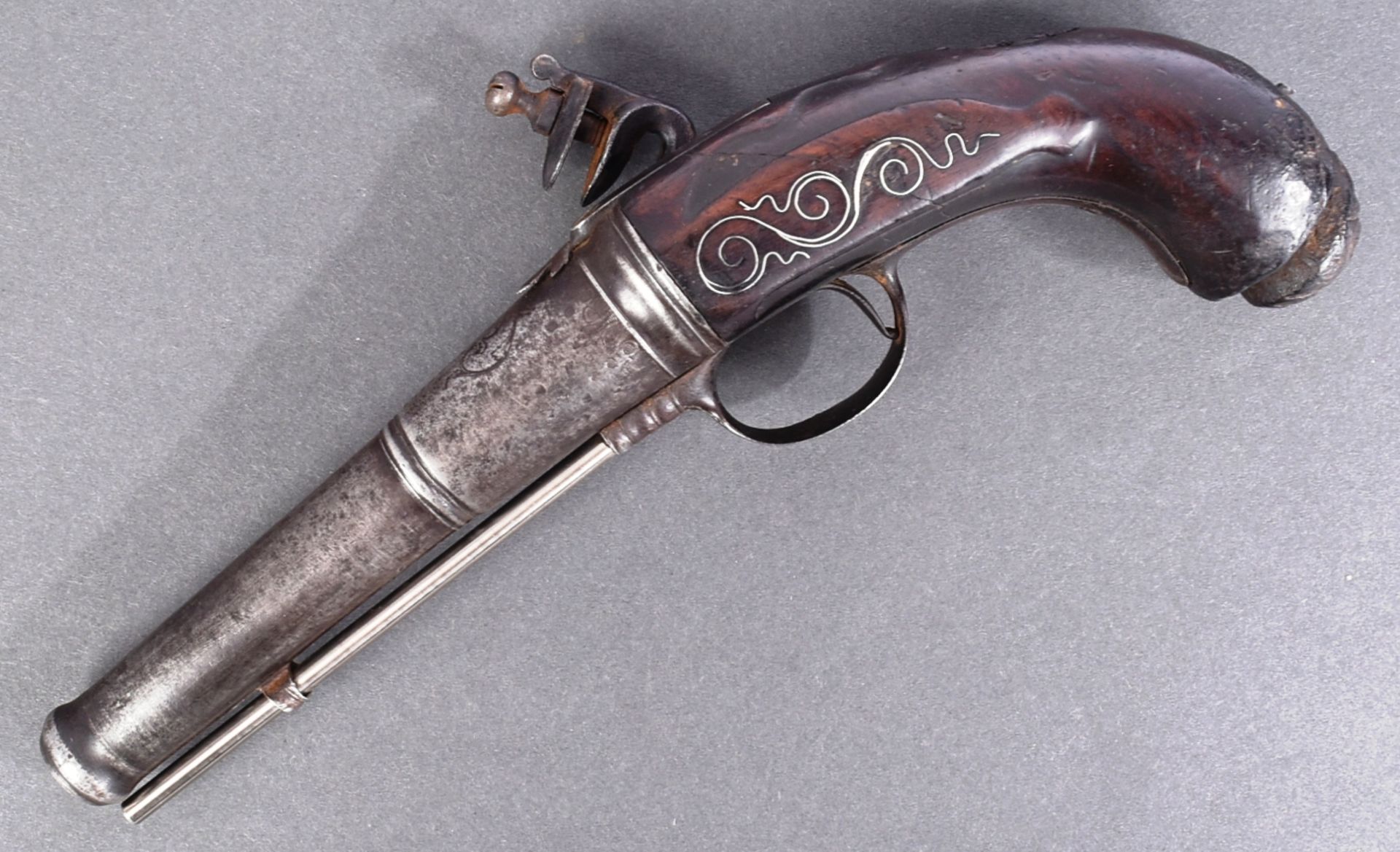 18TH CENTURY QUEEN ANNE FLINTLOCK PISTOL - Image 3 of 6