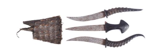 19TH CENTURY SUDANESE MAHDIST PEOPLE TRIPLE DAGGER