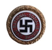 ORIGINAL THIRD REICH GOLDEN PARTY BADGE - NAZI PARTY