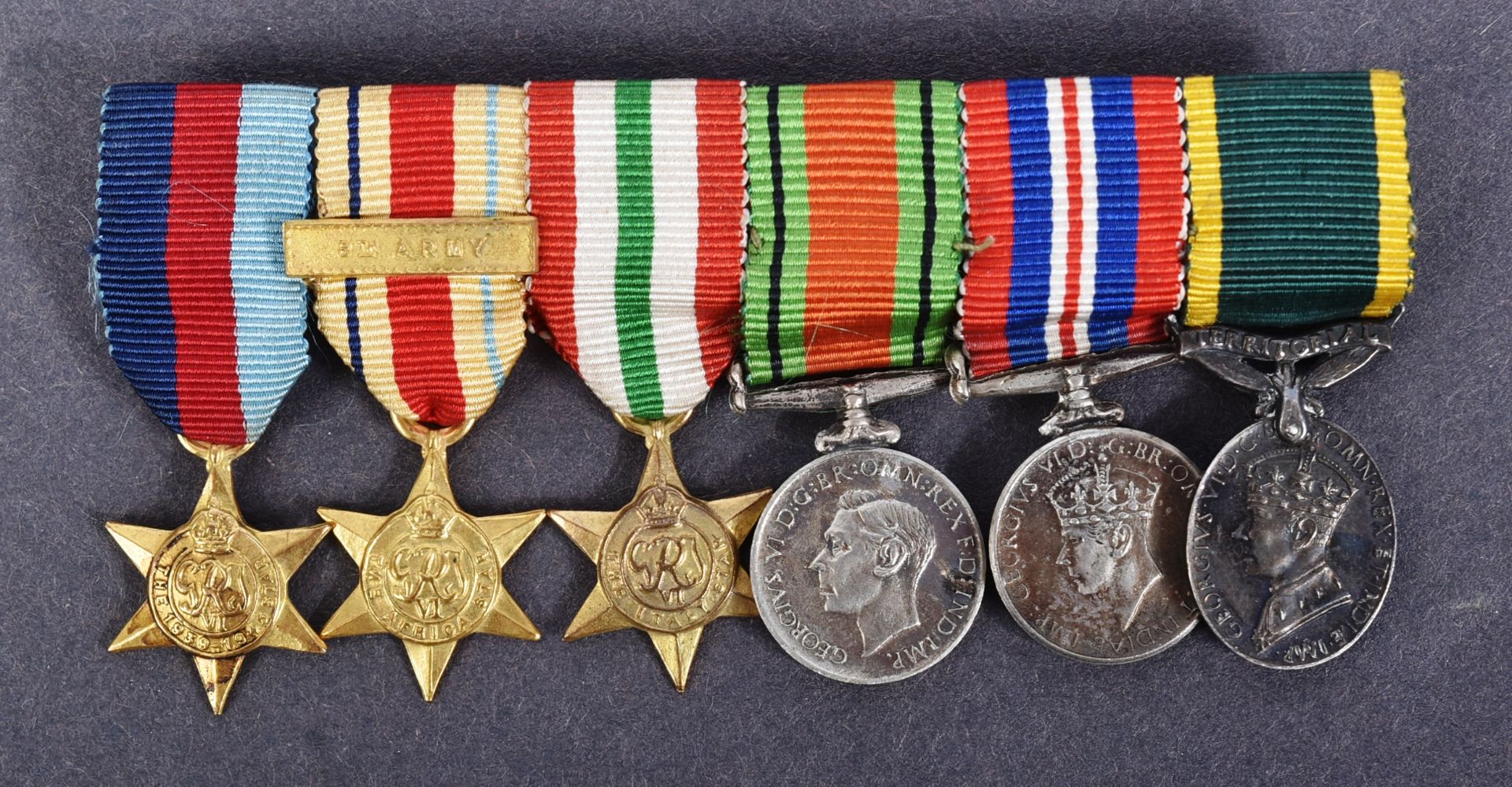 WWII SECOND WORLD WAR MINIATURE MEDAL GROUP