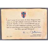 WWII SECOND WORLD WAR 21 ARMY GROUP FAREWELL CARD