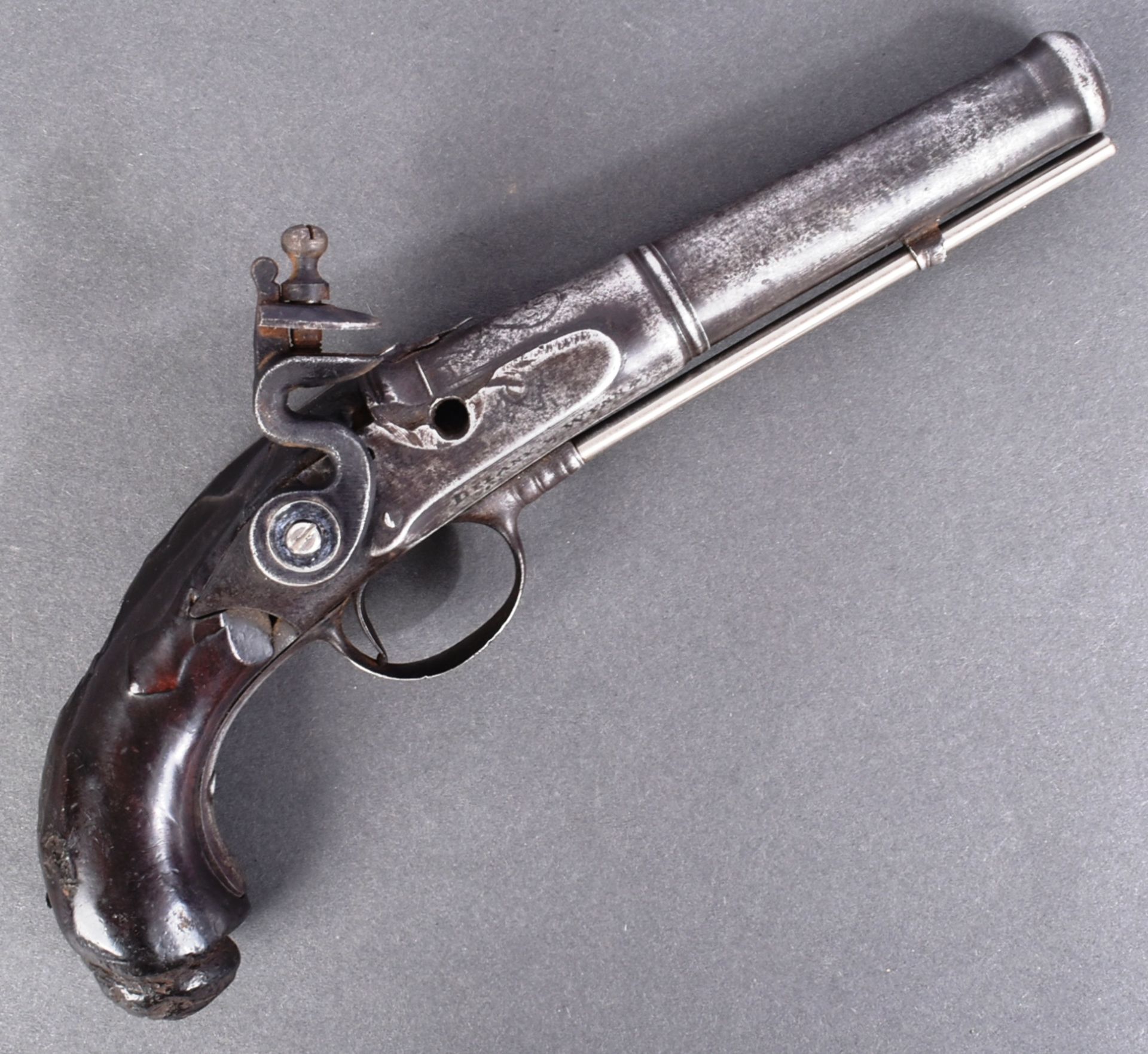 18TH CENTURY QUEEN ANNE FLINTLOCK PISTOL - Image 2 of 6