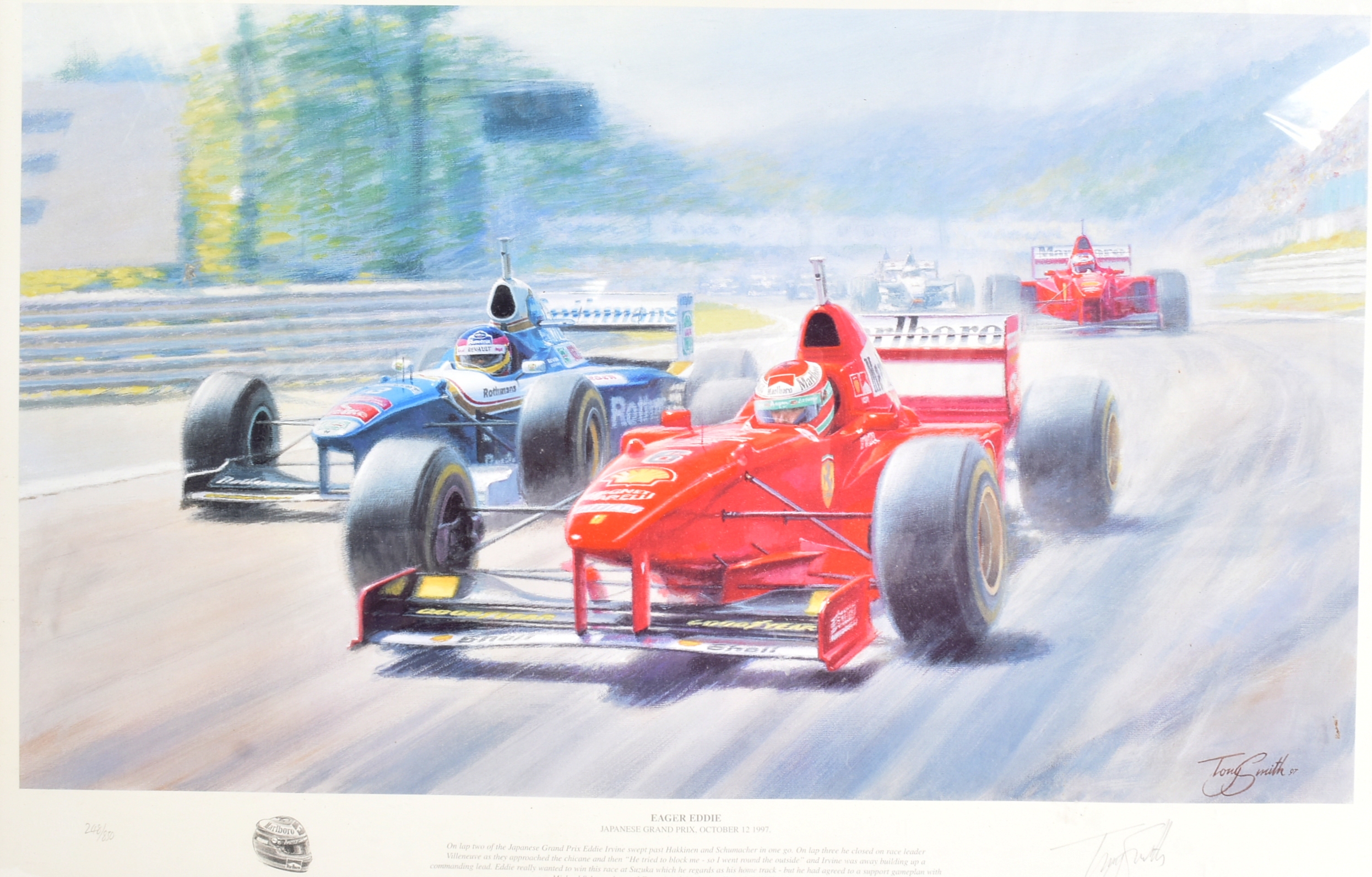 FORMULA 1 RACING - TONY SMITH - EAGER EDDIE - SIGNED PRINT - Image 2 of 5