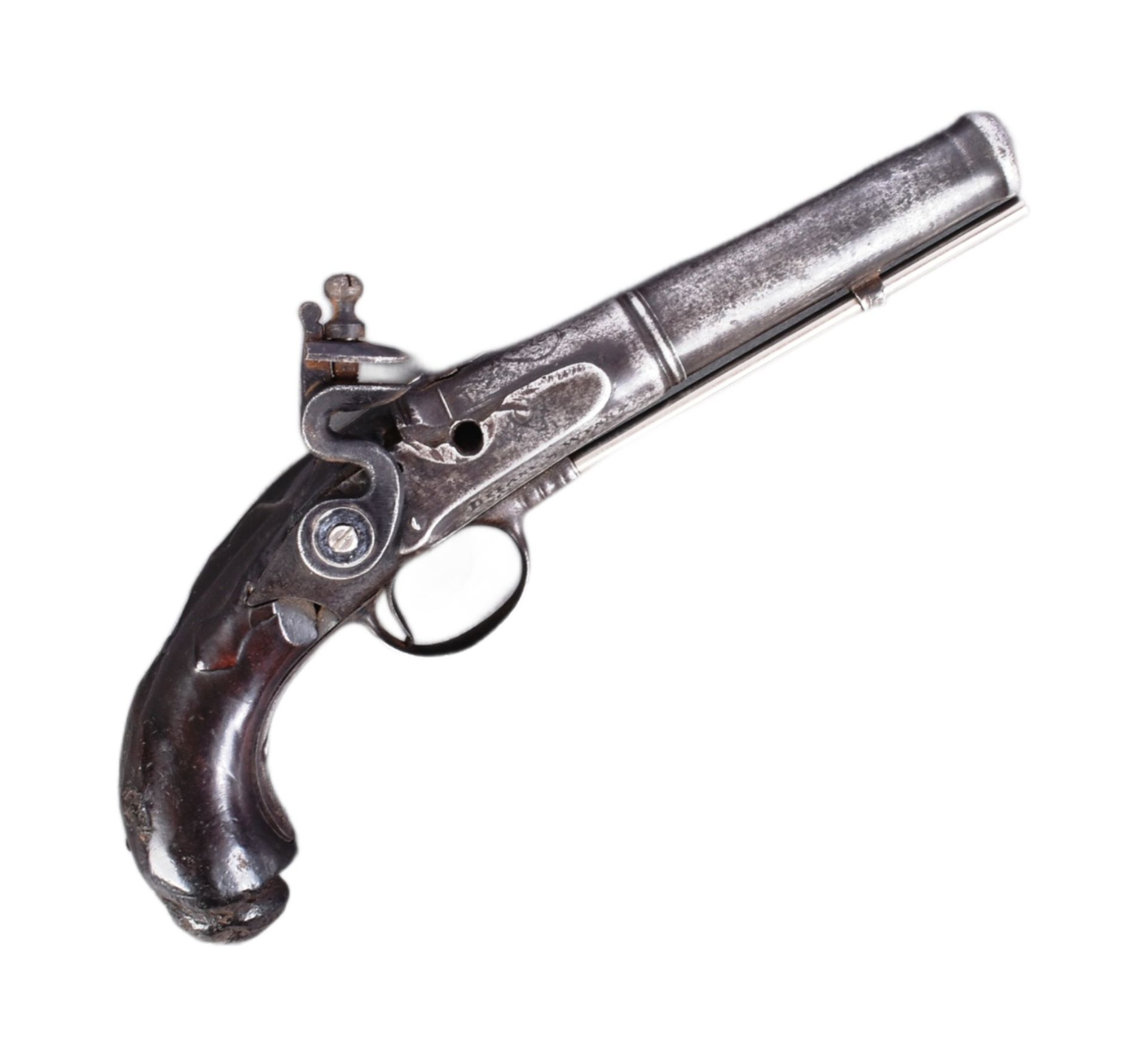 18TH CENTURY QUEEN ANNE FLINTLOCK PISTOL