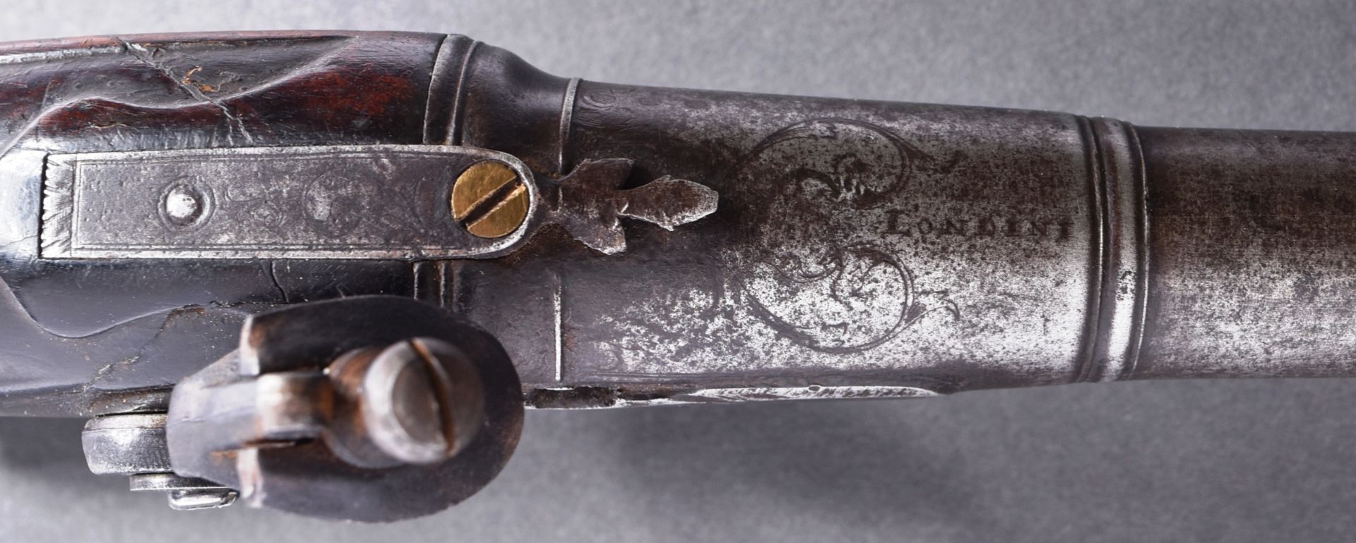 18TH CENTURY QUEEN ANNE FLINTLOCK PISTOL - Image 6 of 6